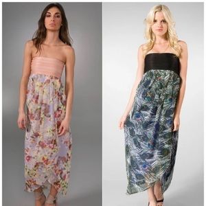 Silk Strapless Elizabeth & James Tea Length Dress